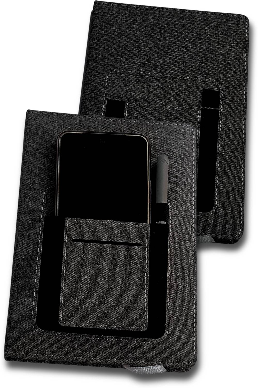 SetArts Mobile and Pen Holder A5 Diary Line 192 Pages SETARTS Executive Organizer Diary A5 – Set of 2 | Black | Mobile Pocket & Pen Holder | 192 Pages Each - Image 1
