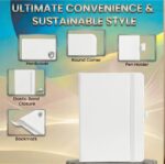 SETARTS Premium Hardcover Notebook A5 – Set of 2 | White | 192 Pages | Elastic Closure | Bookmark Ribbon - Image 2